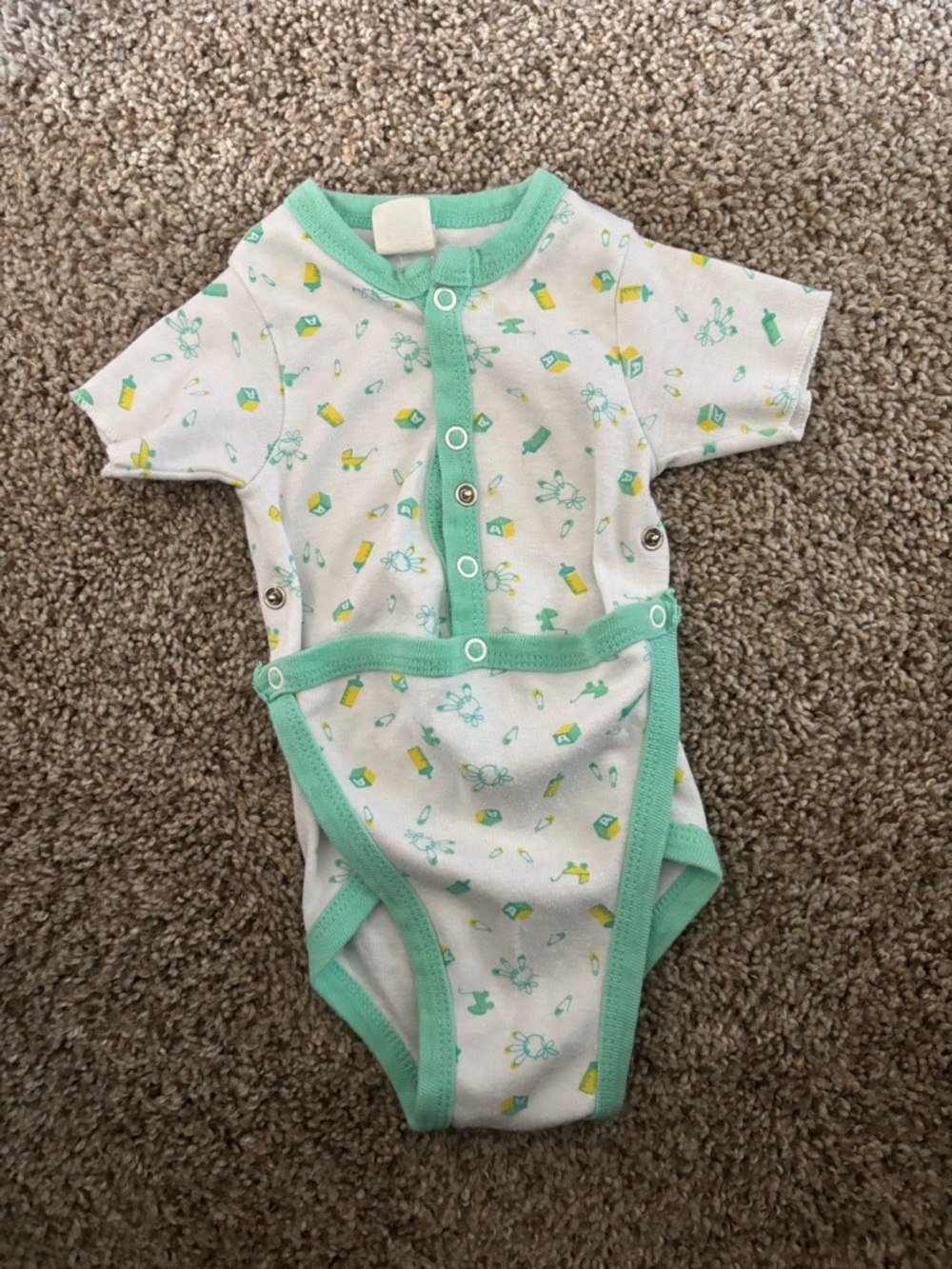 Unbranded Mint-Trim Baby One-Piece Bodysuit